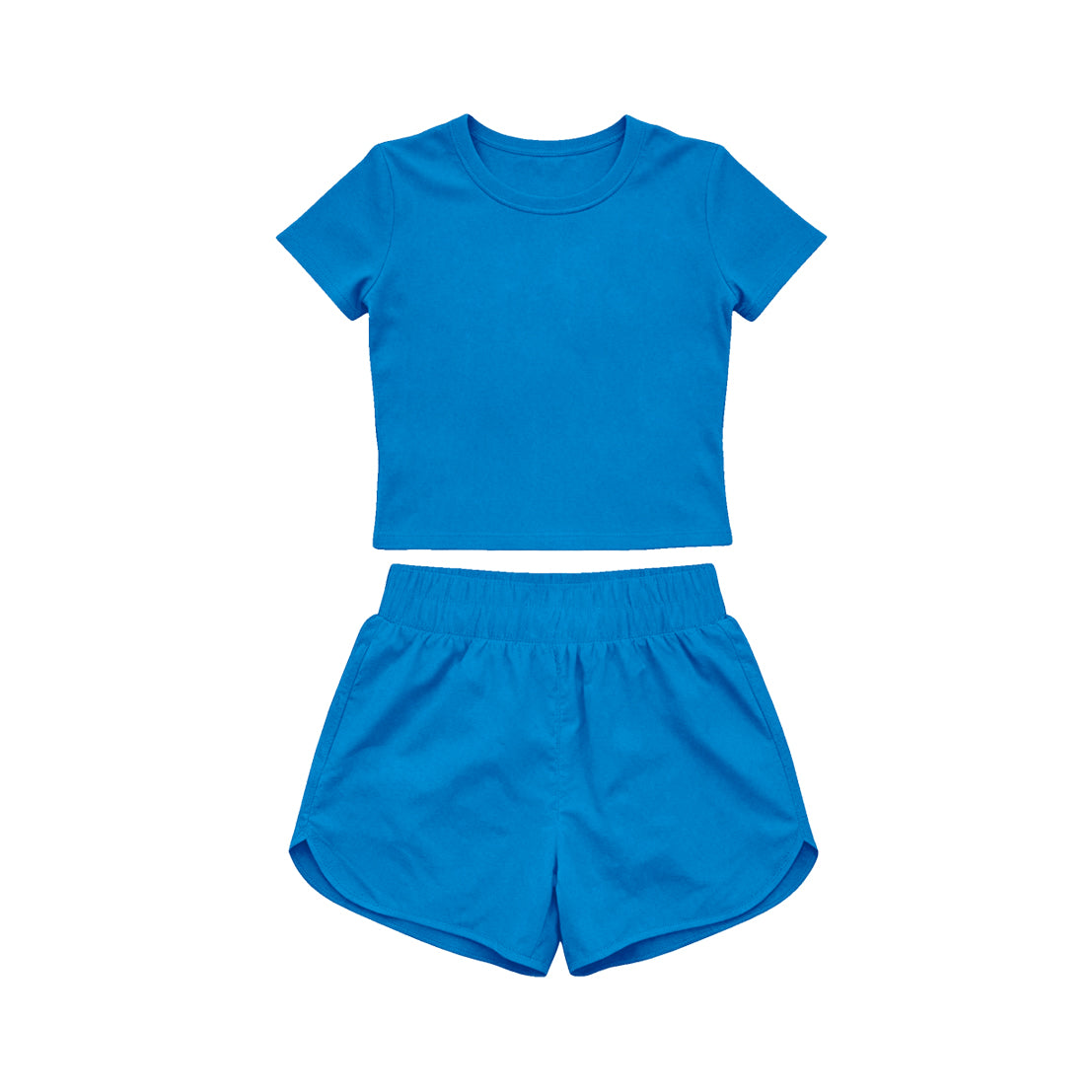 4.15 Pre order No Moq Baby Girls Short Sleeve Top Sport Short Yoga Active Clothes Sets