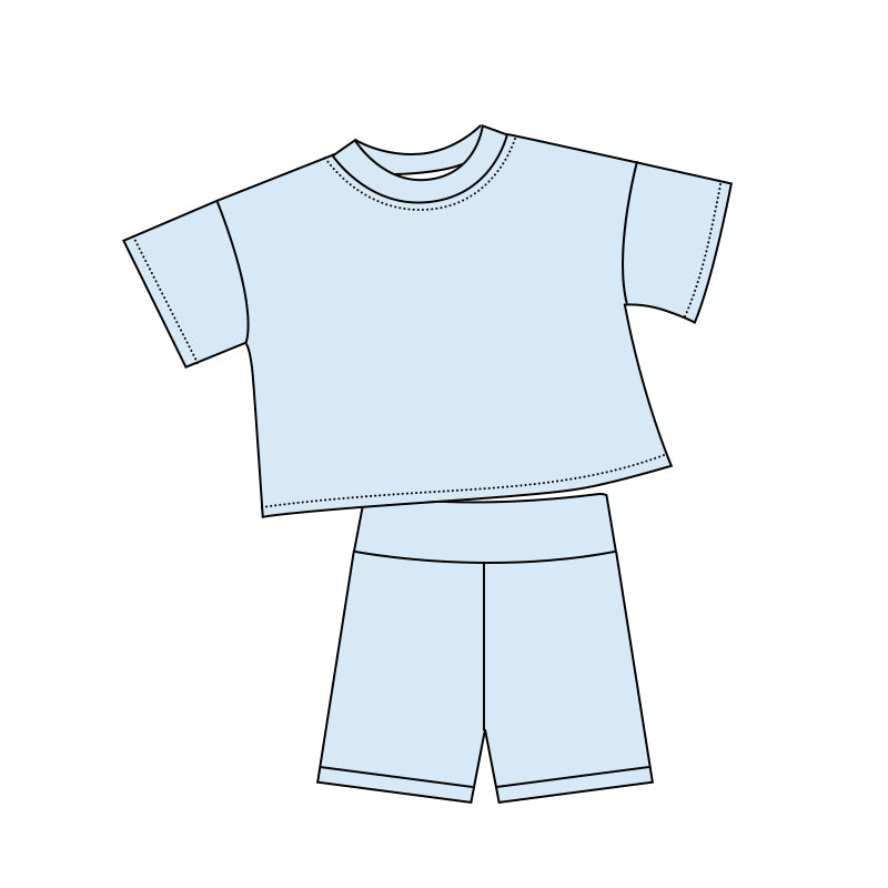 5.6 Pre order No Moq Baby Girls Cute Solid Color Short Sleeve Shorts Summer Outfit