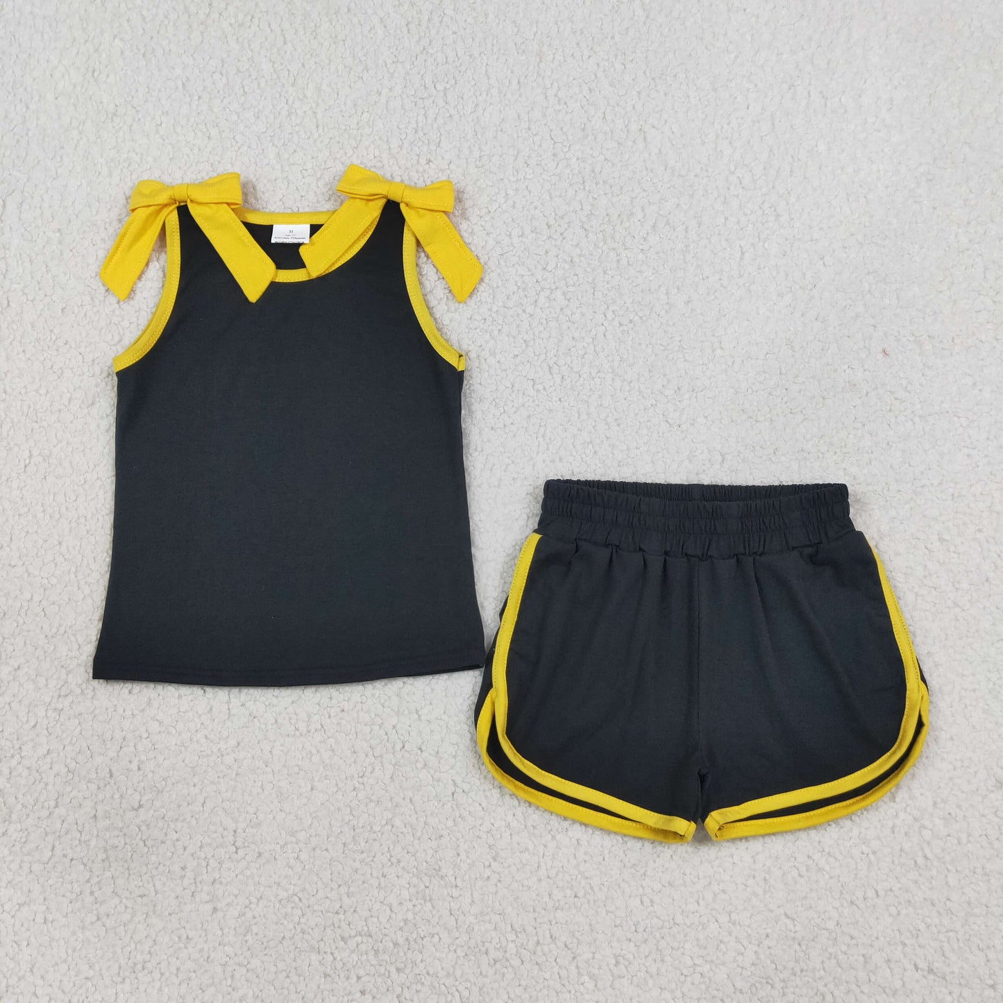 RTS Sibling Sleeveless bow top shorts girls team outfits