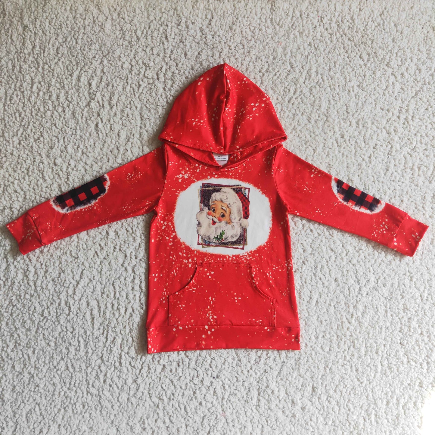 GT0052 Baby kids Christmas santa hoodie long sleeve tops
