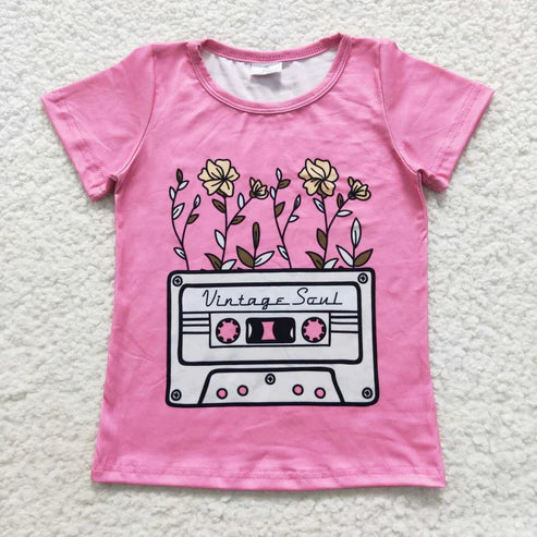 9.26 RTS Sibling Baby Girls Flowers Cakes Tee Shirts Top