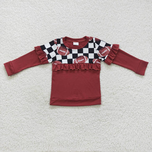 9.25 RTS Sibling Baby Boys Girls Footballs Baseballs Team Tee Shirts Top