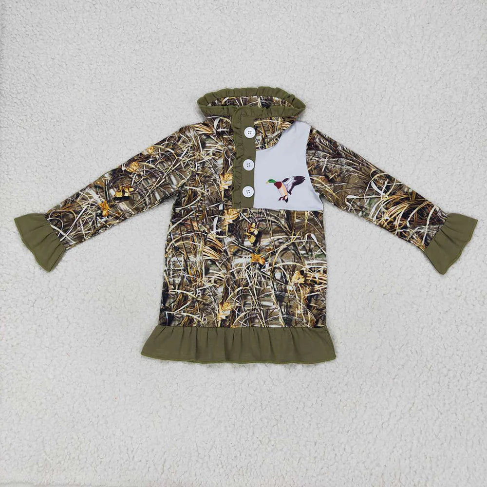 1.15 RTS Sibling Girls Baby Boys Camo Hunting Duck Mallard Pullover Jackets Tops