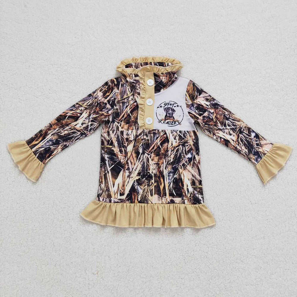 1.15 RTS Sibling Boys Baby Girls Camo Hunting Dog Jackets Pullover Tops