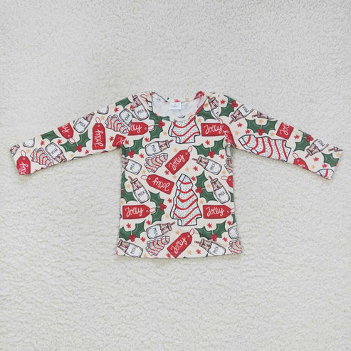 9.25 RTS Sibling Baby Boys Girls Christmas Trees Gingerbread Milks Tee Shirts Top