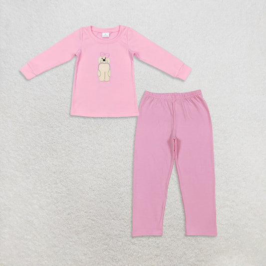 9.24 RTS NO MOQ （In stock）GT0408  +  P0821 Baby Girls Long Sleeve Tee Shirt Tops Pink Legging Pants