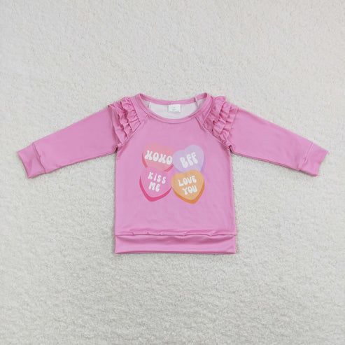 9.26 RTS Sibling Baby Boys Girls Hearts Dinosaurs XOXO Valentine Tee Shirts Top