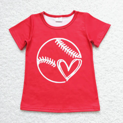 9.25 RTS Sibling Baby Boys Girls Footballs Baseballs Team Tee Shirts Top