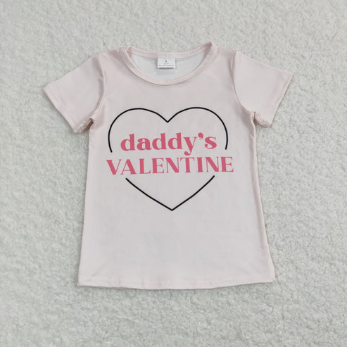 9.26 RTS Sibling Baby Girls Leopard Hearts Valentine Tee Shirts Top