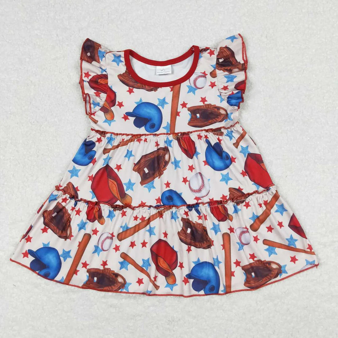 11.19 RST Sibling Baby Girls Flowers Flutter Sleeve Patchwork T-shirts Top