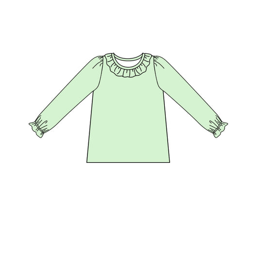 NO moq GT0668 Pre-order Sizes 3-6m to 14-16t baby girls clothes long sleeve top