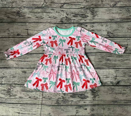 NO moq GT0721 Pre-order Sizes 3-6m to 14-16t baby girl clothes long sleeves autumn dress