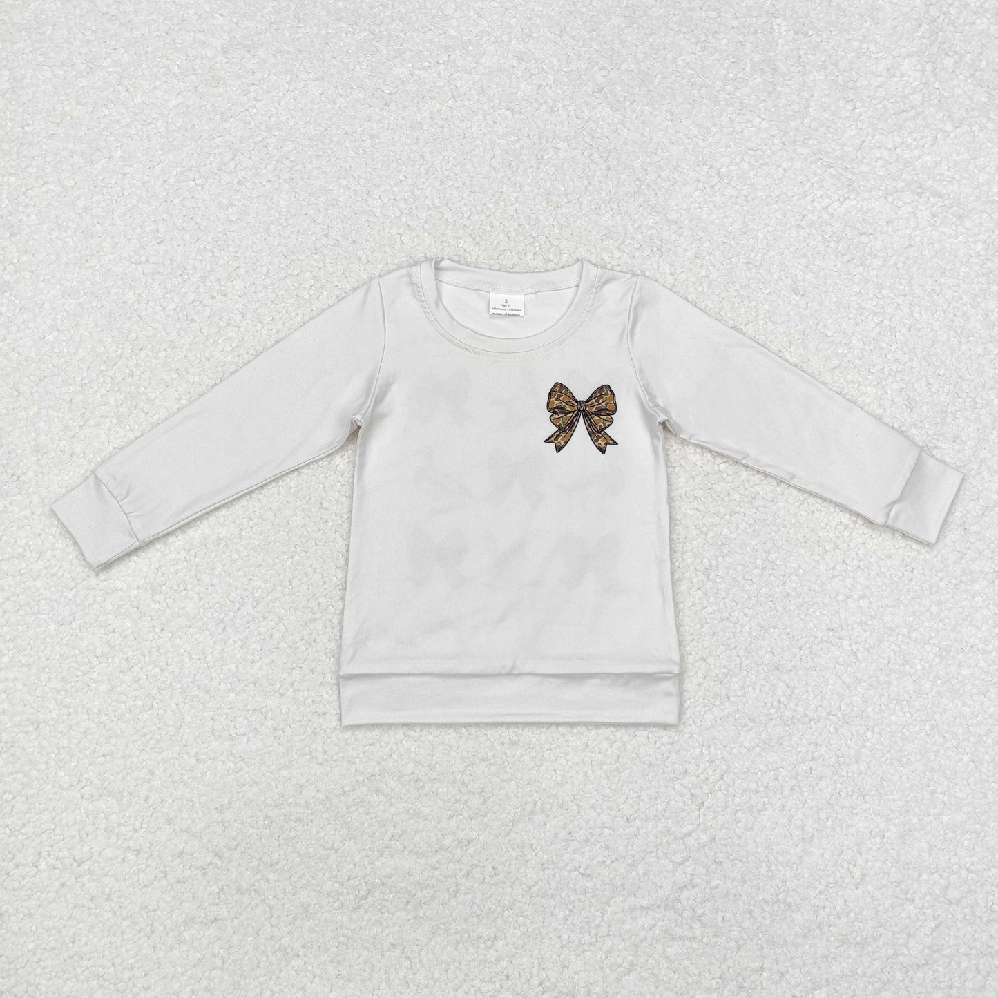 GT0759 Baby Girls Bows Ducks Hunting Long Sleeve Tops