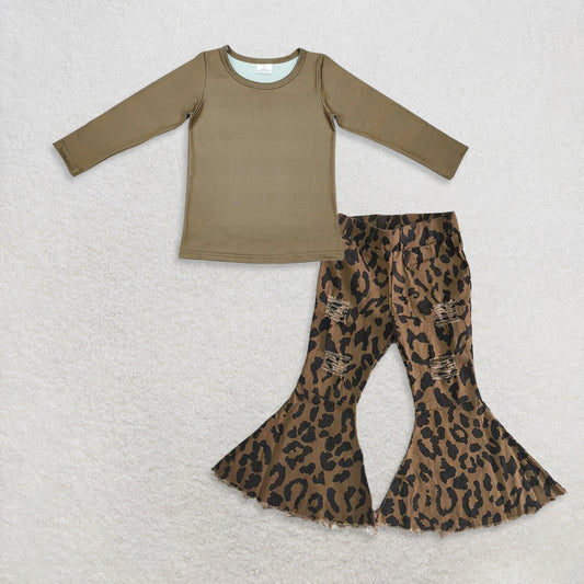 9.20 RTS NO MOQ （In stock）GT0799 +  B6-10 Baby Girls Long Sleeve Tee Shirts Tops Denim Pants Jeans