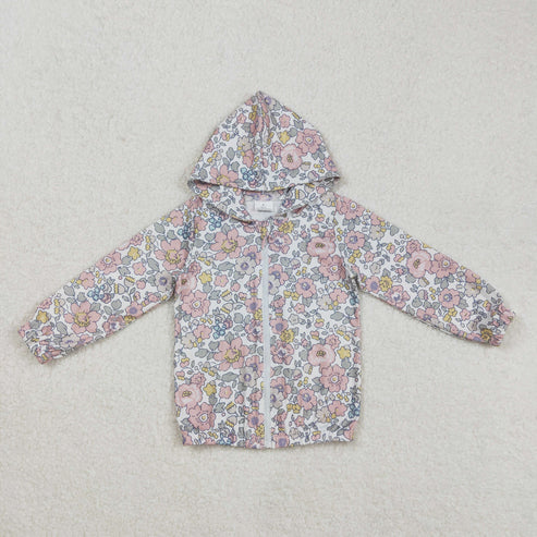 11.28 RST Sibling Baby Girls Bows Ducks Floral Long Sleeves Zipping Hoodies Top