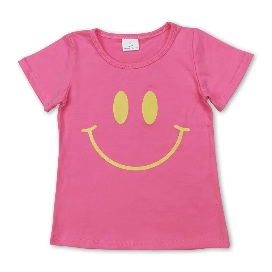 RTS Sibling Hot short sleeves smile girls summer shirt