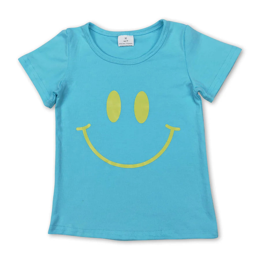 RTS Sibling Hot short sleeves smile girls summer shirt