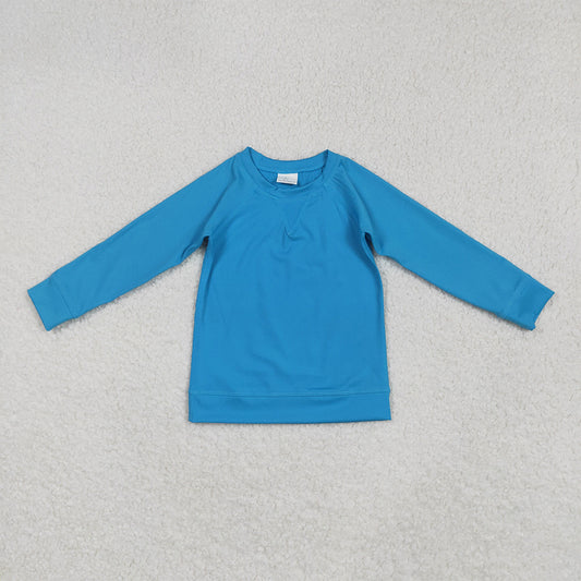 6.20 GT0969RTS NO MOQ Baby Girls Summer Yoga tops toddler girl clothes yoga dark blue long Sleeve Top