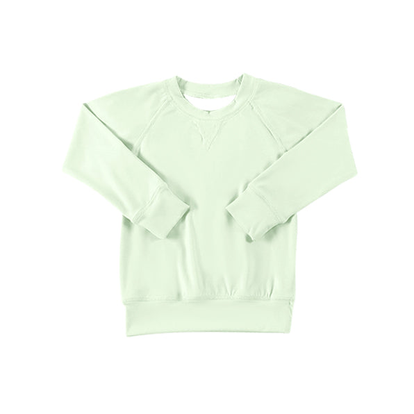 pre order  Kids Girls Long Sleeve Green Active Wear Yoga Top - Flexible Comfortable Design for Children's Yoga Practice