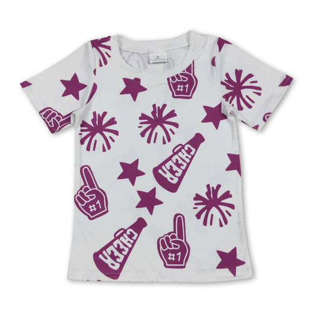 RTS Sibling Pink short sleeves cheer kids girls team shirt