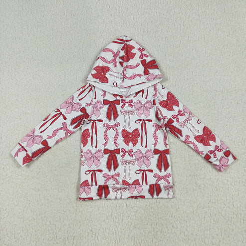 11.28 RST Sibling Baby Girls Bows Long Sleeves Zipping Hoodies Top