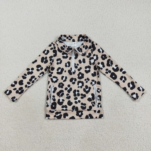 9.27 RTS Sibling Baby Girls Flowers Bows Pockets Zipper Yoga Active Pullovers Top