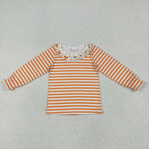 9.26 RTS Sibling Baby Boys Girls Turkey Checked Stripe Thanksgiving Tee Shirts Top