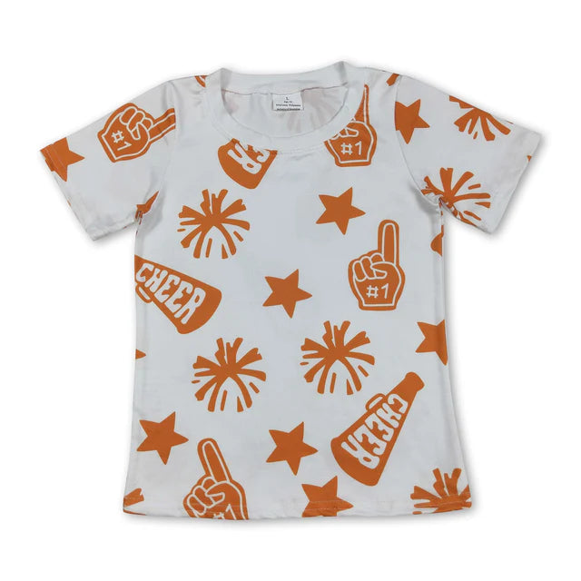 RTS Sibling Sibling Baby Girls Cheer Team Tee Shirts Top
