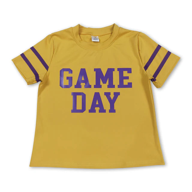 RTS Sibling Baby Girls Game Day Yoga Active Team Tee Shirts Tops