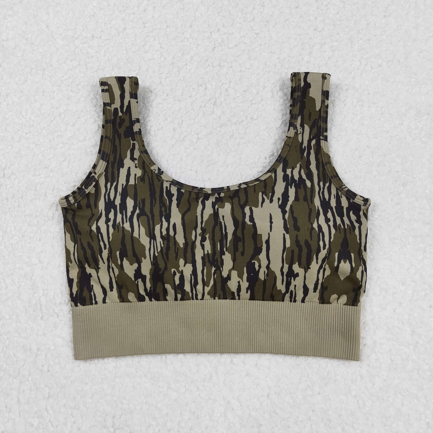 RTS NO MOQ （In stock）GT1187 Adult Women's Summer Tops Adult Women's Army Green Camouflage Vest Military Style Breathable Tank Top for Ladies