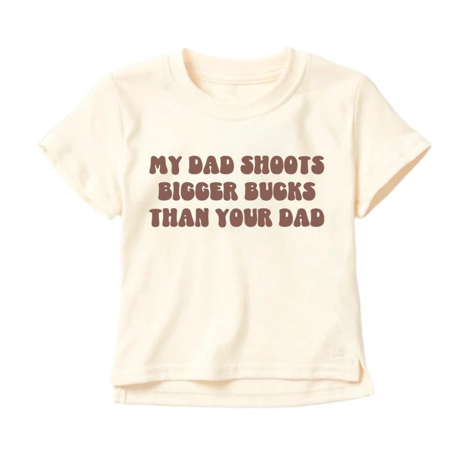 11.3 GT1413 Pre order No Moq Baby Girls Short Sleeve My Dad Shoots T-shirts Top
