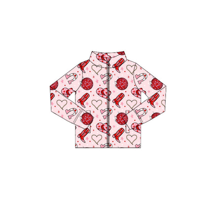 11.4 GT1415 Pre order No Moq Yoga fabric Baby Girls Long Sleeve Boots Hats Zipper Pockets Western Yoga Jackets Top