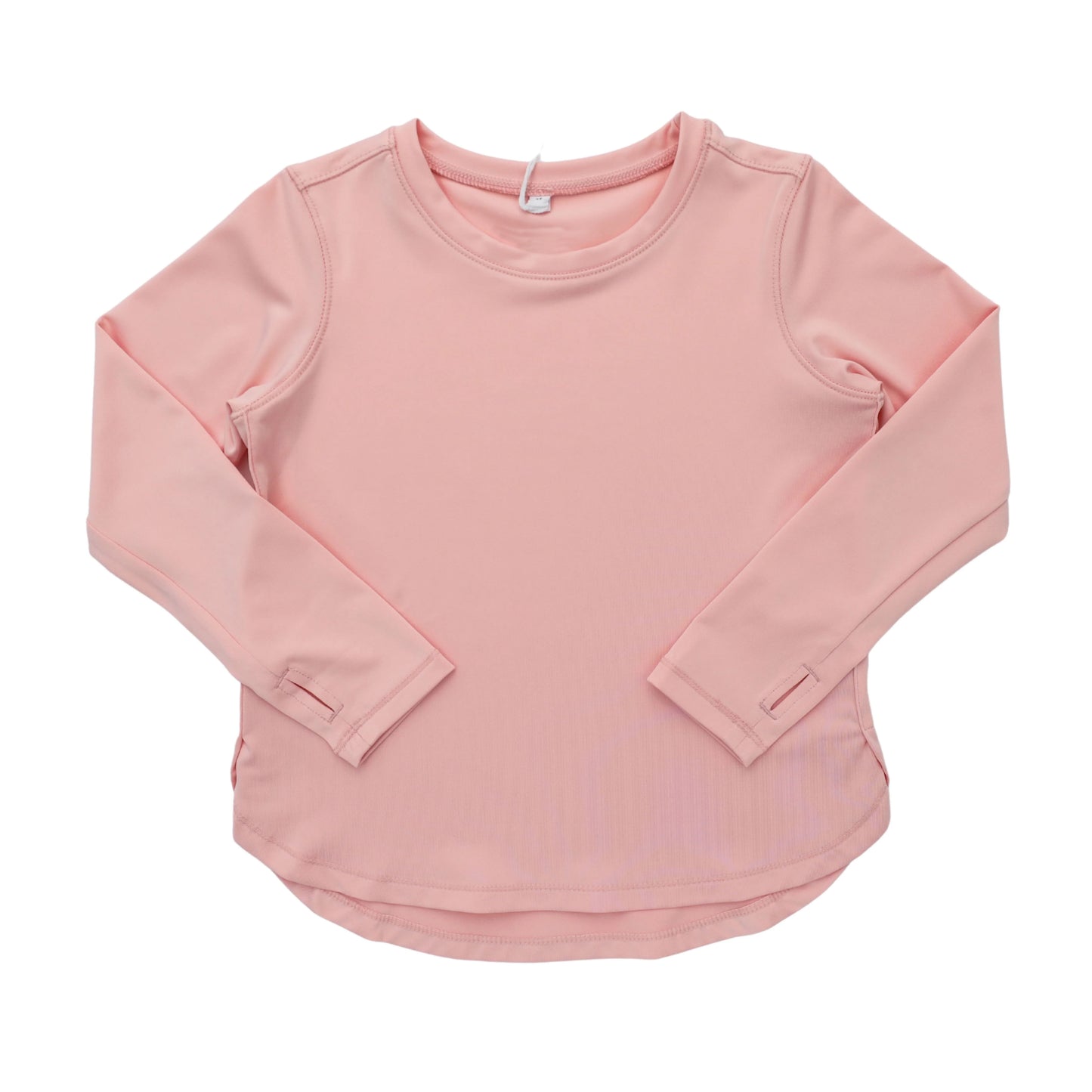 11.18 GT1460 Pre order No Moq Yoga fabric Baby Girls Peach Long Sleeve Yoga T-shirts Top