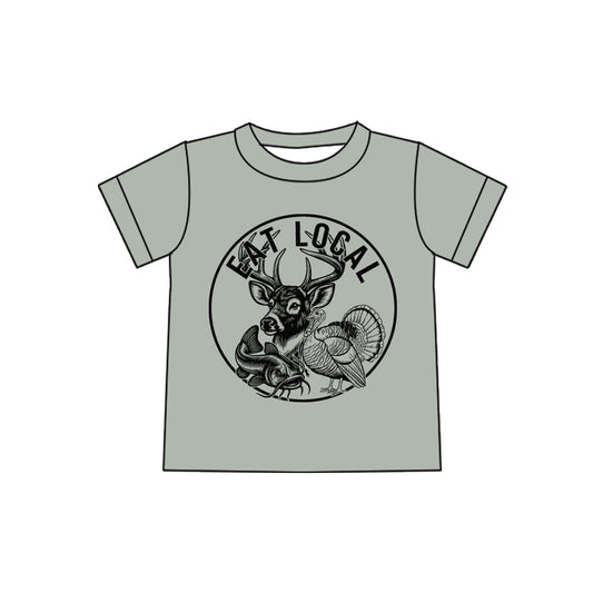 12.11 GT1563 Pre order No Moq Adult Women Deer Ducks Eat Local Hunting Short Sleeve T-shirts Top