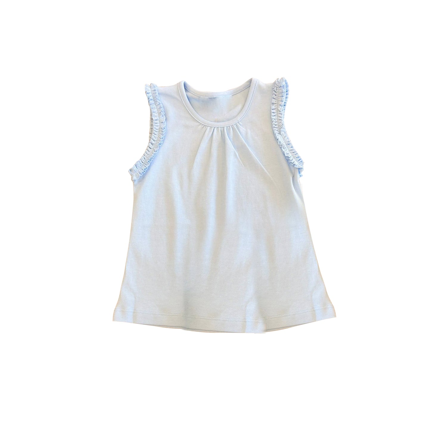 5.9 Pre order No Moq  Baby Girls Solid Plain Sleeveless Summer Casual Top