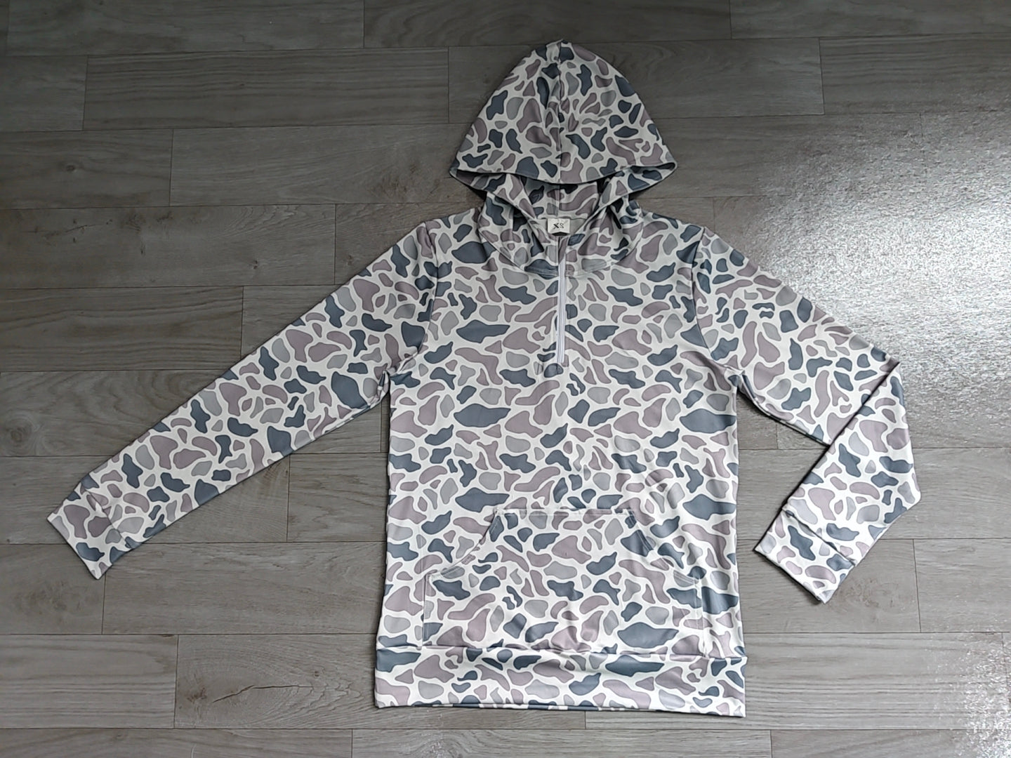 GT1708 Sample No Moq Adult Men Southern Camo Zip Pocket Hoodies Top