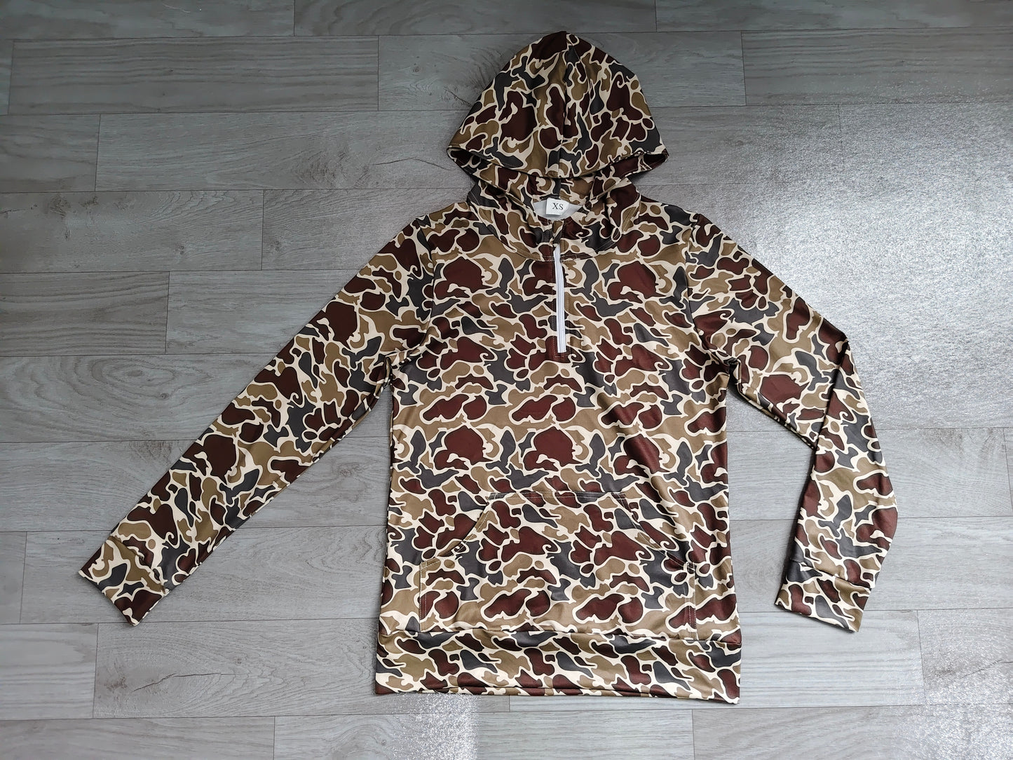 GT1713 Sample No Moq Adult Men Southern Camo Zip Pocket Hoodies Top