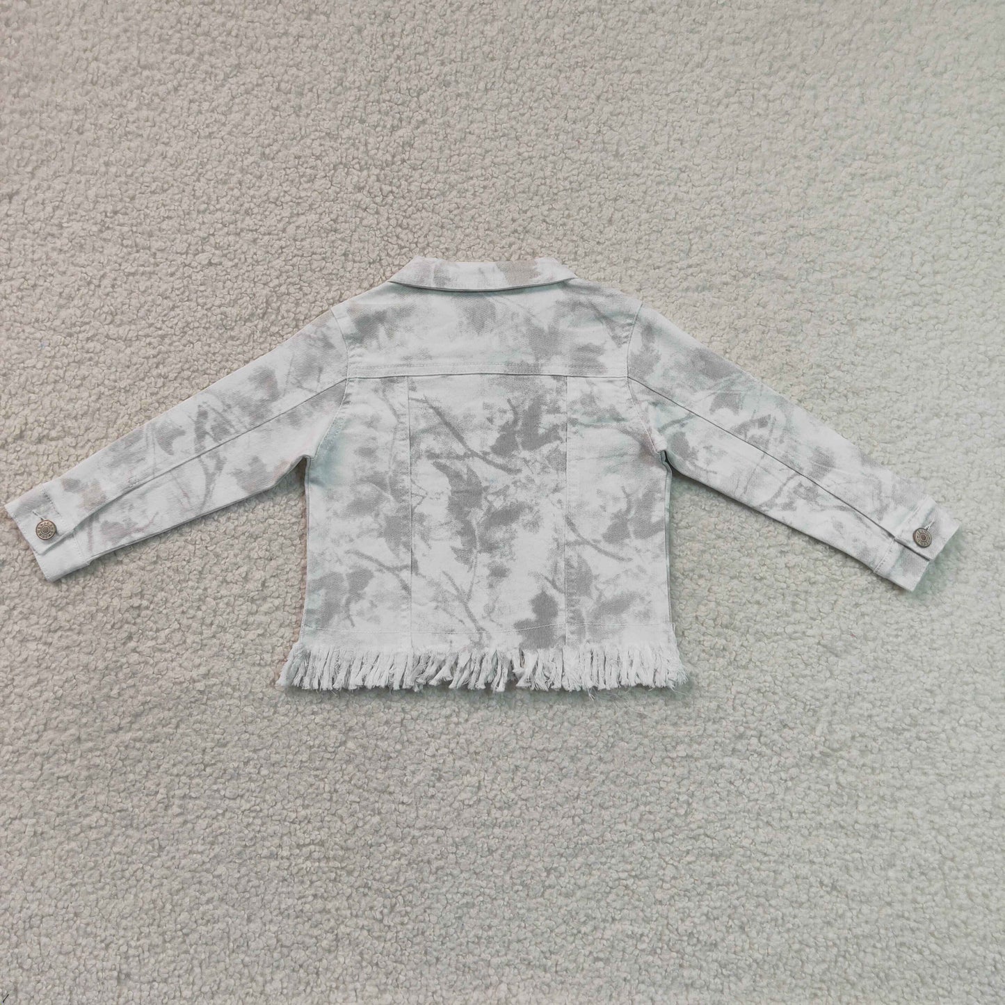 GT1752 RTS NO MOQ （In stock）Baby Girls Denim Long Sleeve Button Down Jacket Pocket Daily Wear Coat（副本）