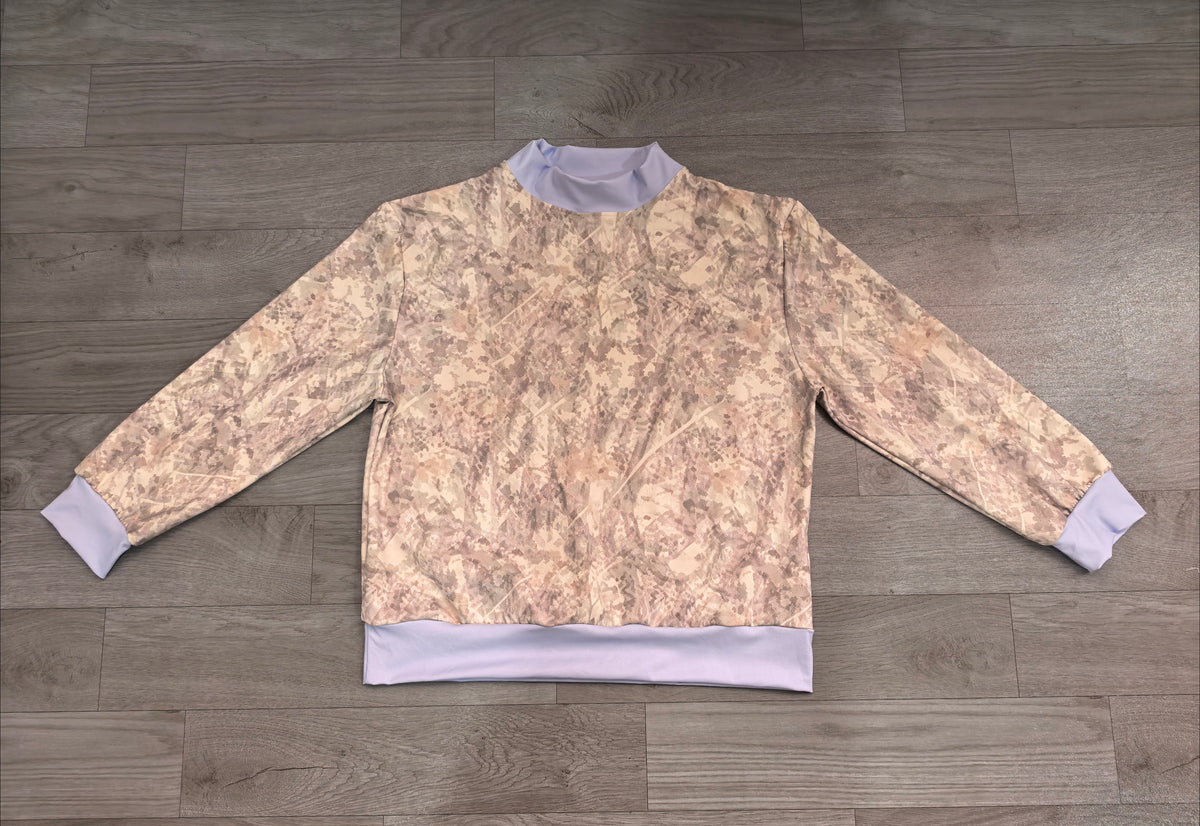 GT1882 Sample No Moq yoga fabric Adult Women Long Sleeve Southern Khaki Camo Yoga Active T-shirts Top
