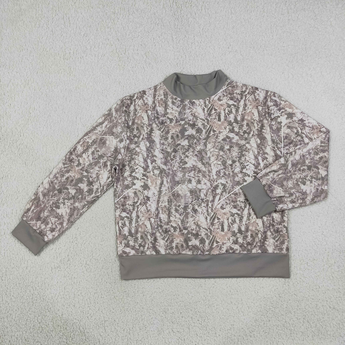 RTS NO MOQ  yoga fabric GT1883 Yoga Adult Women High Neck Camo Yoga Long Sleeve Tee Shirts Casual Top