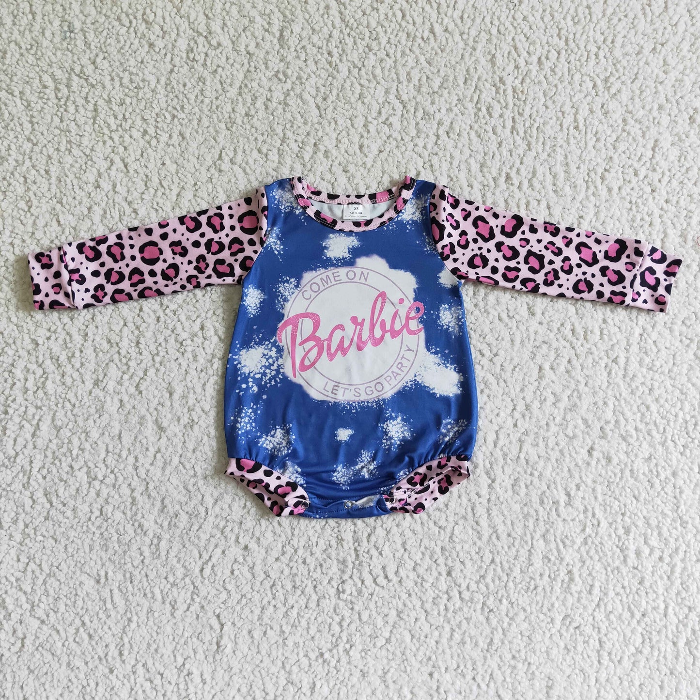 10.29 LR0021 RTS No Moq Promotion Baby girls western doll leopard rompers