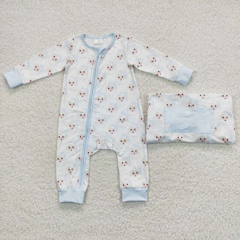 9.16 RTS Sibling Baby Kids Santa Checked Button Top Pants Christmas Pajamas Sets Zipper Footie Rompers