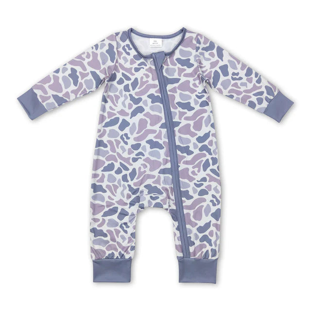 USA Warehouse (IN STOCK) Baby Kids long sleeves ruffleTwo Way Zip Convertible Rompers