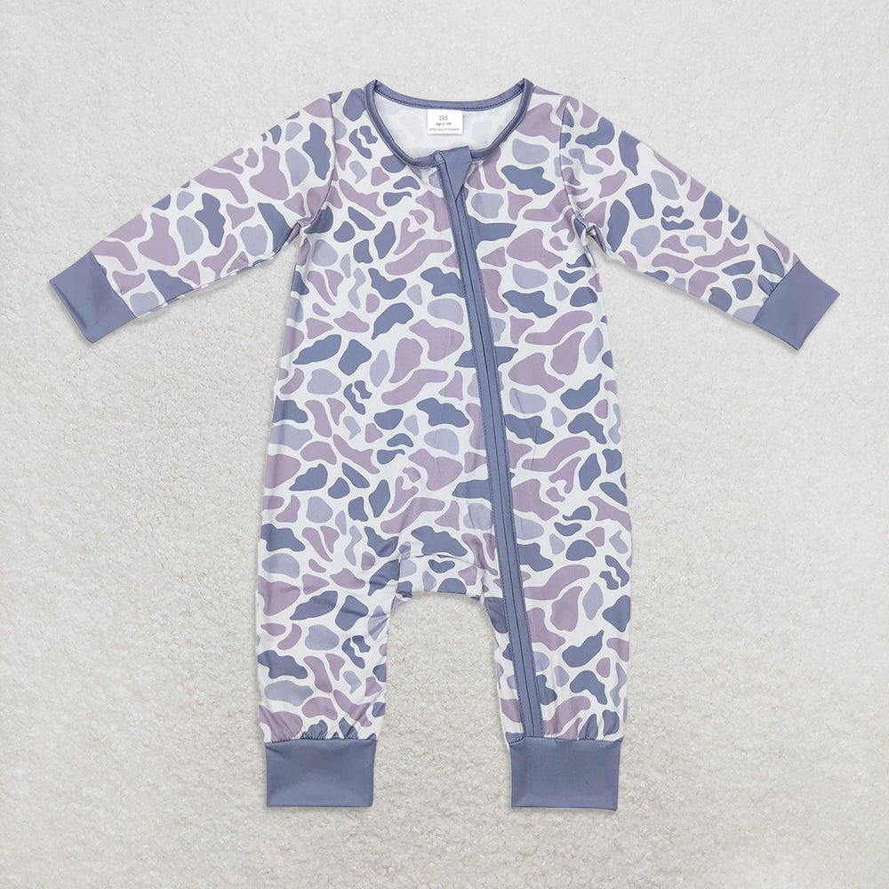 USA Warehouse (IN STOCK) Camouflage Long Sleeve Baby Kids Zipper Romper for Infants Boys Girls Comfortable Soft Rompers for Toddlers