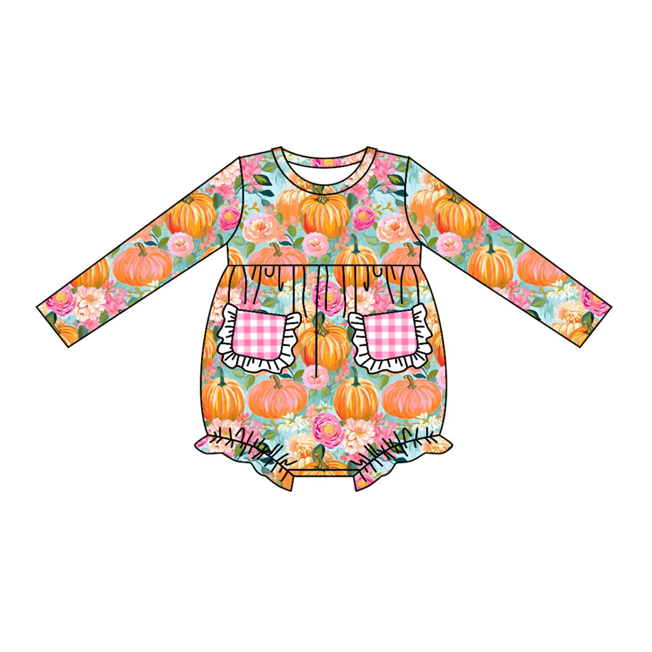 LR1059  Pre-order baby  girls clothes long  sleeves romper