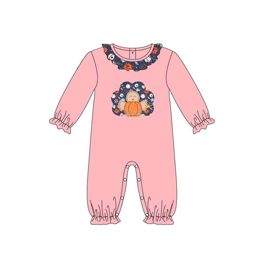 LR1065  Pre-order baby  girls clothes long  sleeves romper