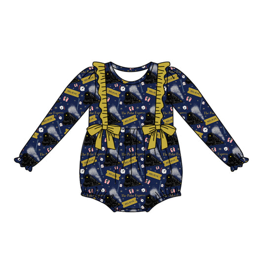 LR1145  Pre-order baby  girls clothes long  sleeves romper