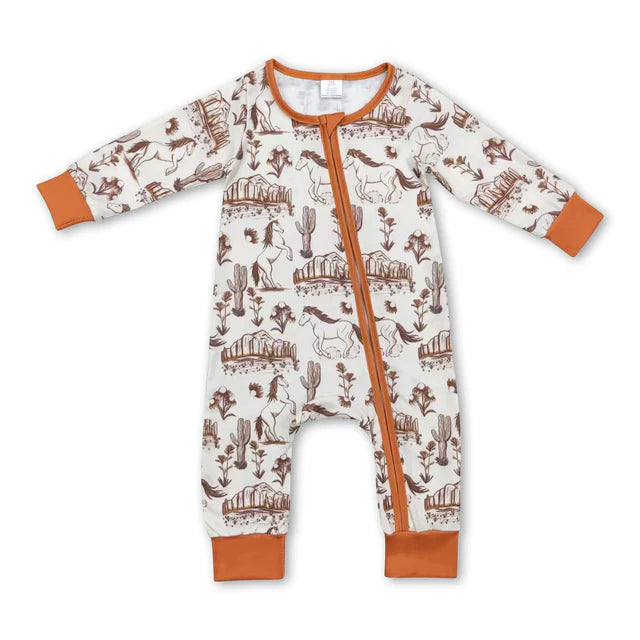 USA Warehouse (IN STOCK) Sibling Printed Zipper Long Sleeve Baby Rompers Collection