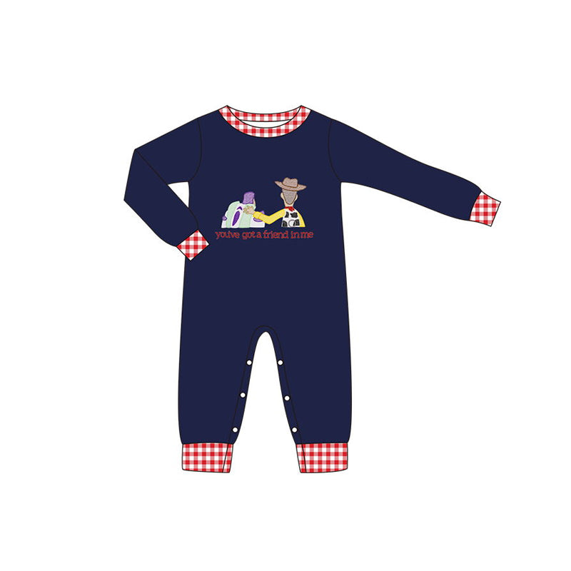 No moq  LR1305 Pre-order Size 0-3m to 2t baby boys clothes long  sleeves romper
