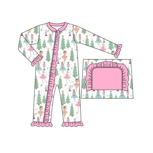 No moq  LR1345 Pre-order Size 0-3m to 2t baby girls clothes long  sleeves romper